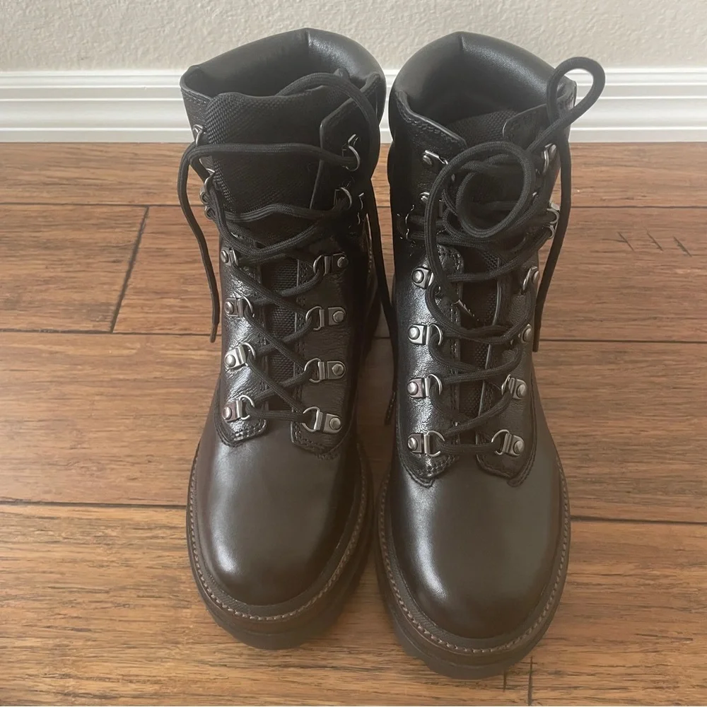 Tory Burch combat boots moto boots ankle boot Miller Lug Hiker boot chunky boots - Picture 9 of 16